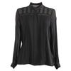 2024 Women's Long Sleeve Lace Blouse: Stylish and Versatile Silk Top