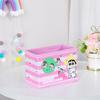 Cute Pajamas Crayon Shin Chan Shiro Striped Pattern Foldable Desktop Storage Box For Toys And Accessories