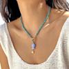 Dopamine Bohemian Starfish Pendant Necklace OT Buckle Beach Jewelry Beaded Choker  Casual Wear