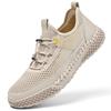 Летняя мужская дышащая сетчатая повседневная обувь, мужская обувь с перфорацией, слипоны, мягкая подошва, противоскользящая, легкая обувь для ходьбы, большой размер