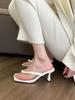 Shangsi, a Pearl! Premium White Flip-flops Women's 2025 Summer Toe Stiletto High Heels