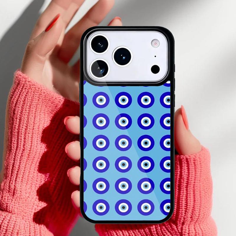 Чехол для телефона 'Сглаз' для iPhone 17 16 15 14 13 Pro Max Задняя крышка для 12 11 Pro Coque