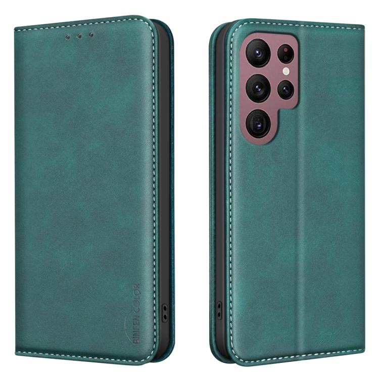 BINFEN COLOR Calfskin Texture Magnetic RFID Vegan Leather Phone Case