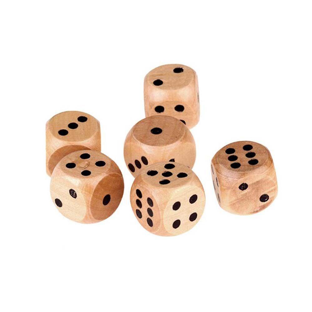Board Games Puzzle Game Round Corner Game Toys D6 Dice Square Point Dice Wooden Dice 6 Sided Dice