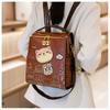 2026 Новые Премиальные Женские Рюкзаки из PU с Чувством Versatile Casual Simple Большая Вместимость Женская Сумка на Одно Плечо Милый Мультяшный Медведь Наружные Дорожные Рюкзаки
