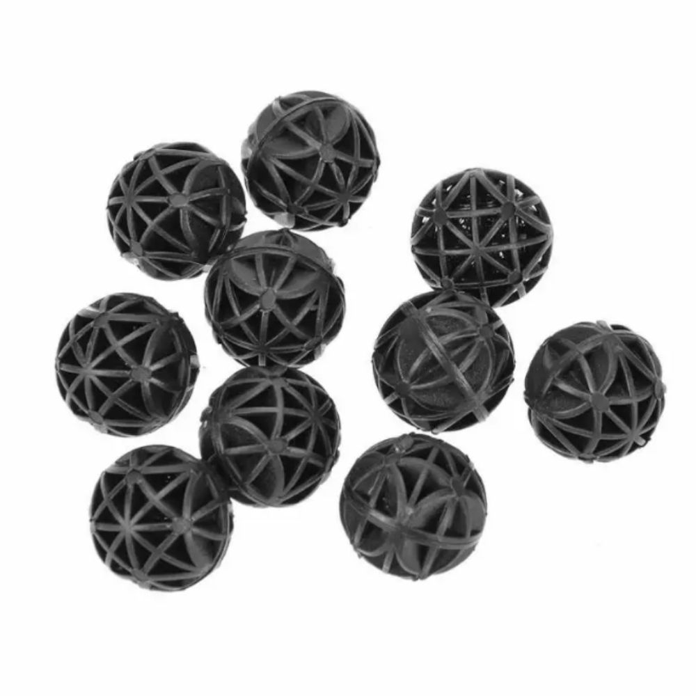 10pcs PVC Aquarium Filtration Balls Black Wet/Dry Canister Filter Media For Aquarium