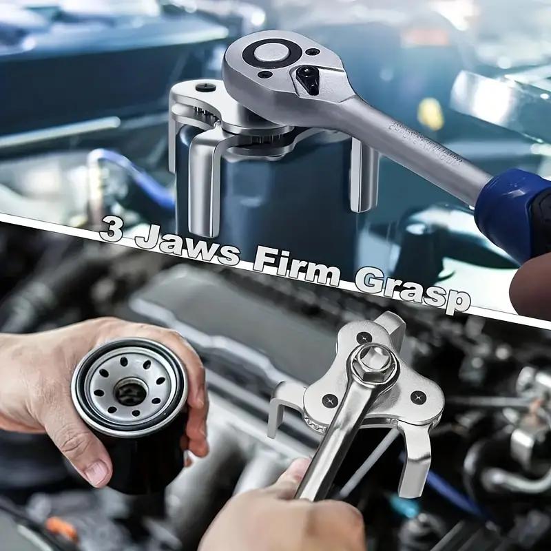 Регулируемый универсальный ключ для масляного фильтра, подходит для фильтров от 2-1/2" до 4,5": Набор инструментов 3-Cawl для снятия масляного фильтра для автомобилей