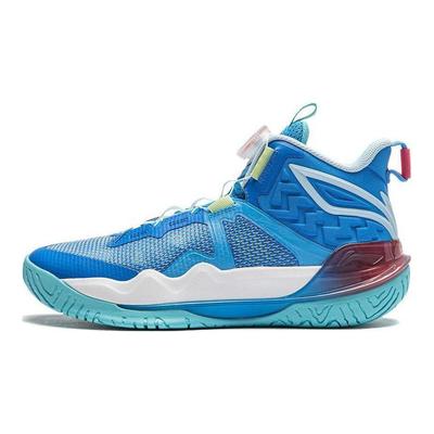 Баскетбольные кроссовки Li Ning Kids Pioneer Team 3 V3 Comfortable Mid-Top Детские кроссовки Синие Белые YKBU038-9