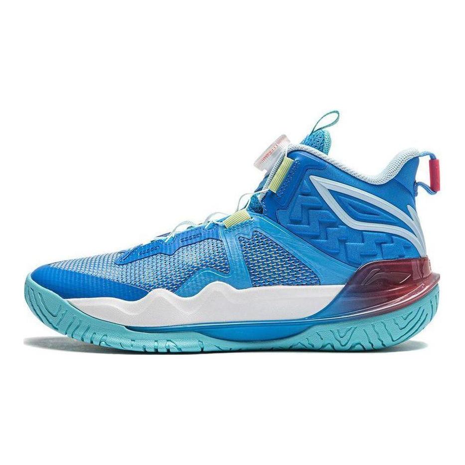 Баскетбольные кроссовки Li Ning Kids Pioneer Team 3 V3 Comfortable Mid-Top Детские кроссовки Синие Белые YKBU038-9