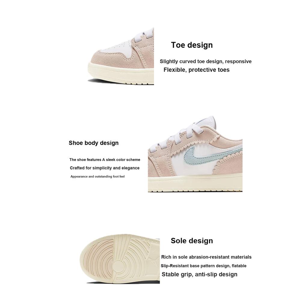 Детские кроссовки Air Jordan 1 Low ALT SE PS Scalloped Edge Pink Guava-Ice Jade-Ice DZ6961-800