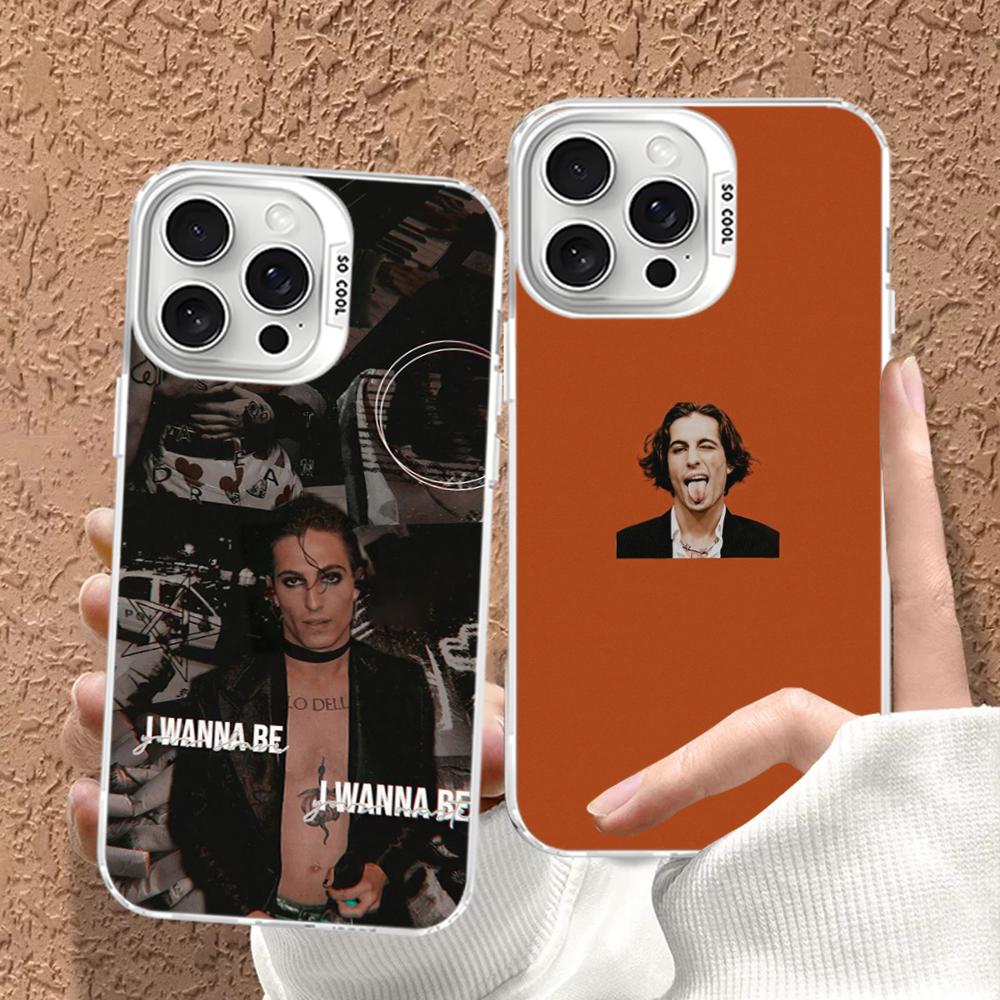 FHNBLJ Maneskin Дамиано Чехол для телефона Для iPhone 16 15 14 13 12 11 Pro Max X XR XSMAX 8 7 Plus Матовый Ударопрочный Задняя крышка