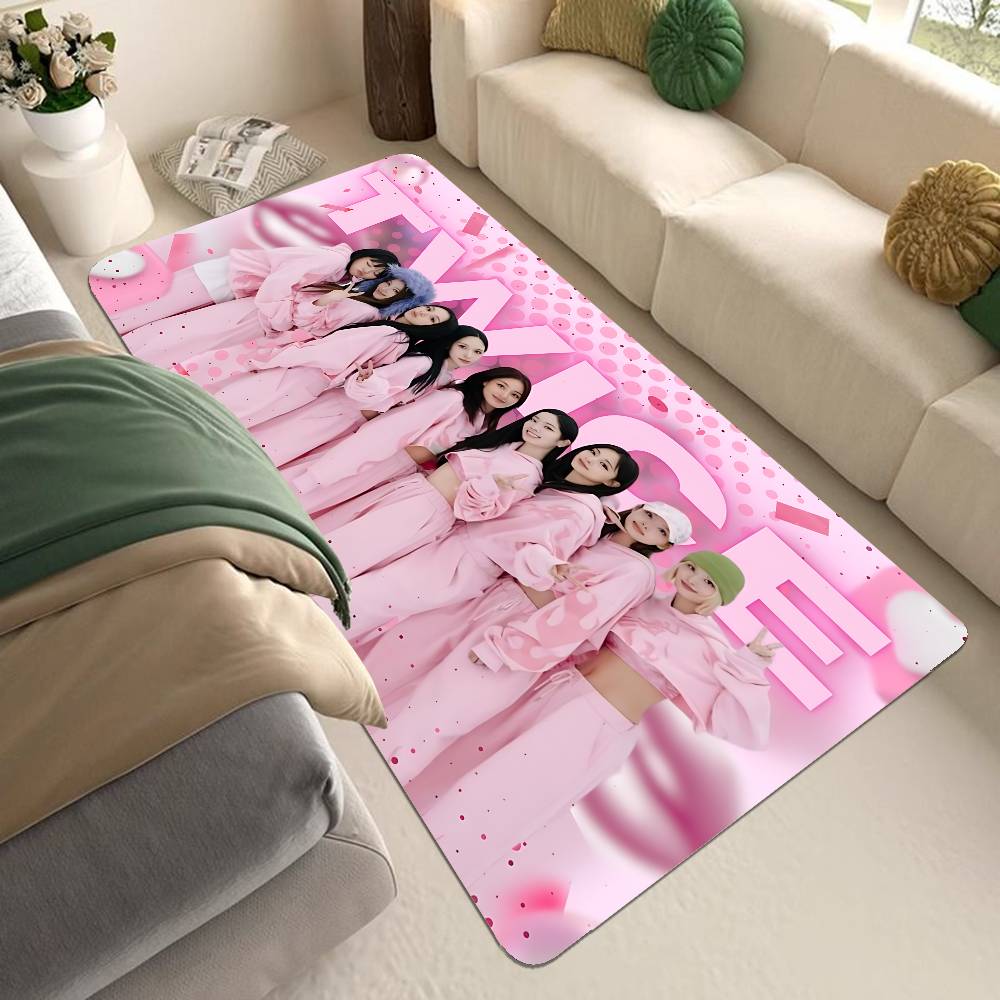 Kpop Group T-Twice Floor Mat Rectangle Anti-slip Home Soft Badmat Front Door Indoor Outdoor Mat Welcome Doormat
