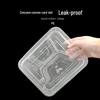 Disposable 4-Compartment Food Container with High Lid