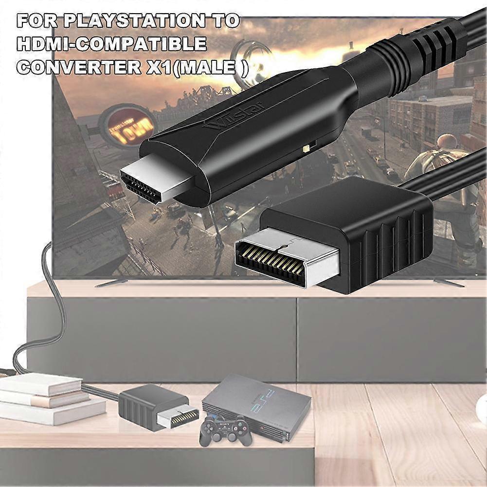 Для Playstation 2 PS2 к HDMI-совместимому адаптерному кабелю HD RCA AV Аудио Видео x1
