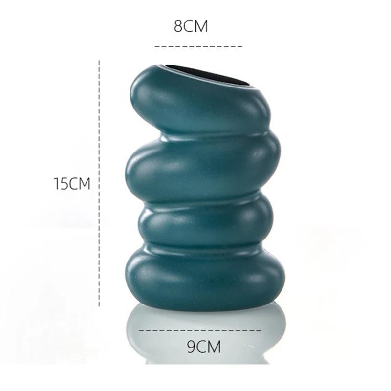 1 шт., пластиковая спираль, белая ваза, скандинавская креативная цветочная композиция, контейнер для кухни, гостиной, спальни, украшение для дома, орнамент