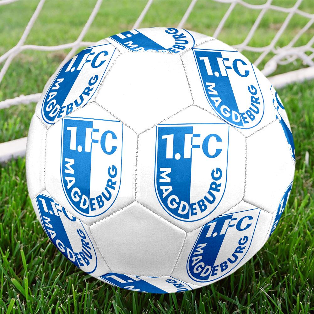 Футбольный мяч FC Magdeburg, разноцветный, подходит для всех возрастов, сшит на машине, материал ПВХ, соревновательного уровня, прочный и с высоким отскоком