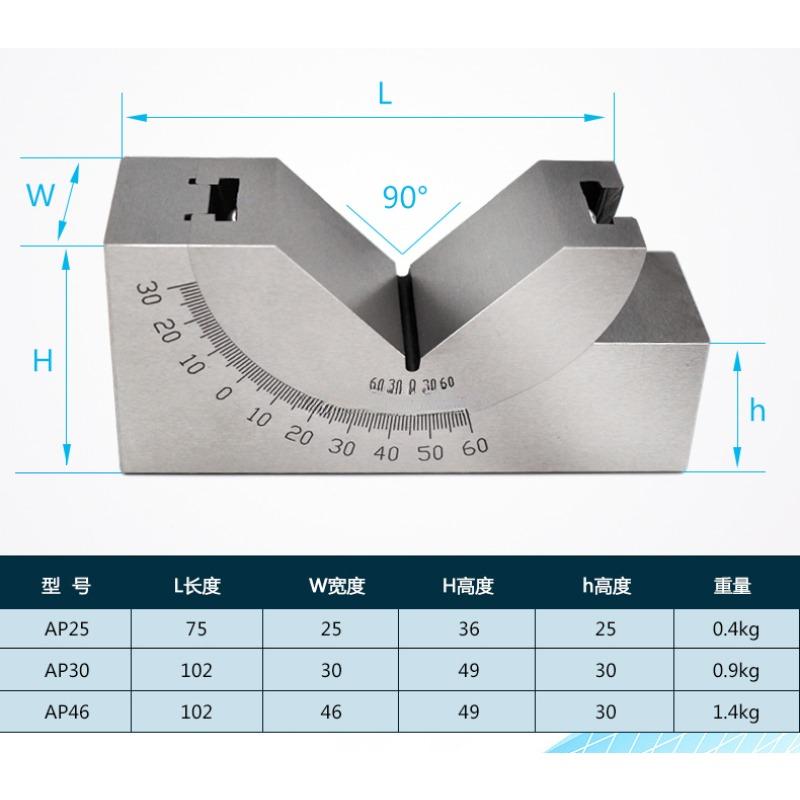 Milling Machine Precision Parts Adjustable Pad 0/30/60 Angle Gauge Debugge V Block Angler Top Tool AP25 AP30 AP46 For Measuring