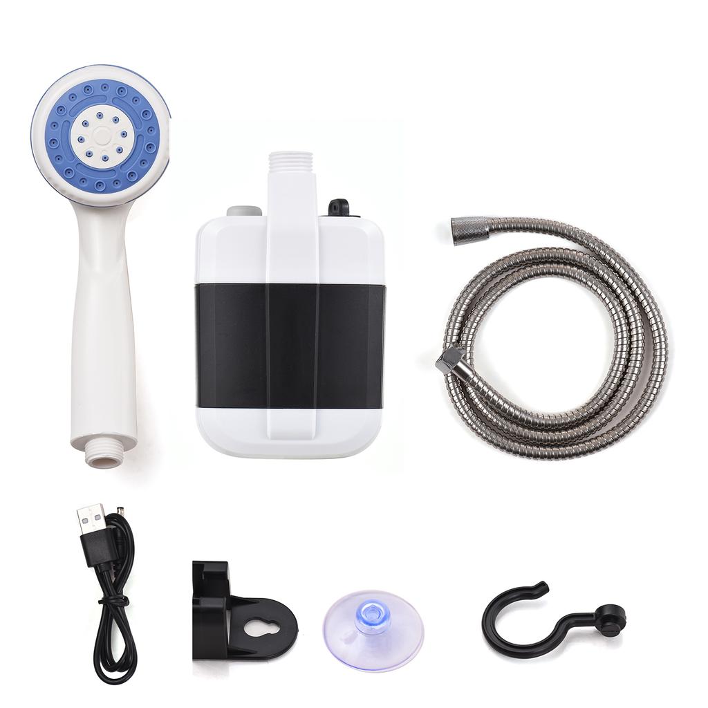 Camping Shower Outdoor Portable USB Rechargeable Electric Shower Pump For Camping Car Washing Gardening Plant Watering