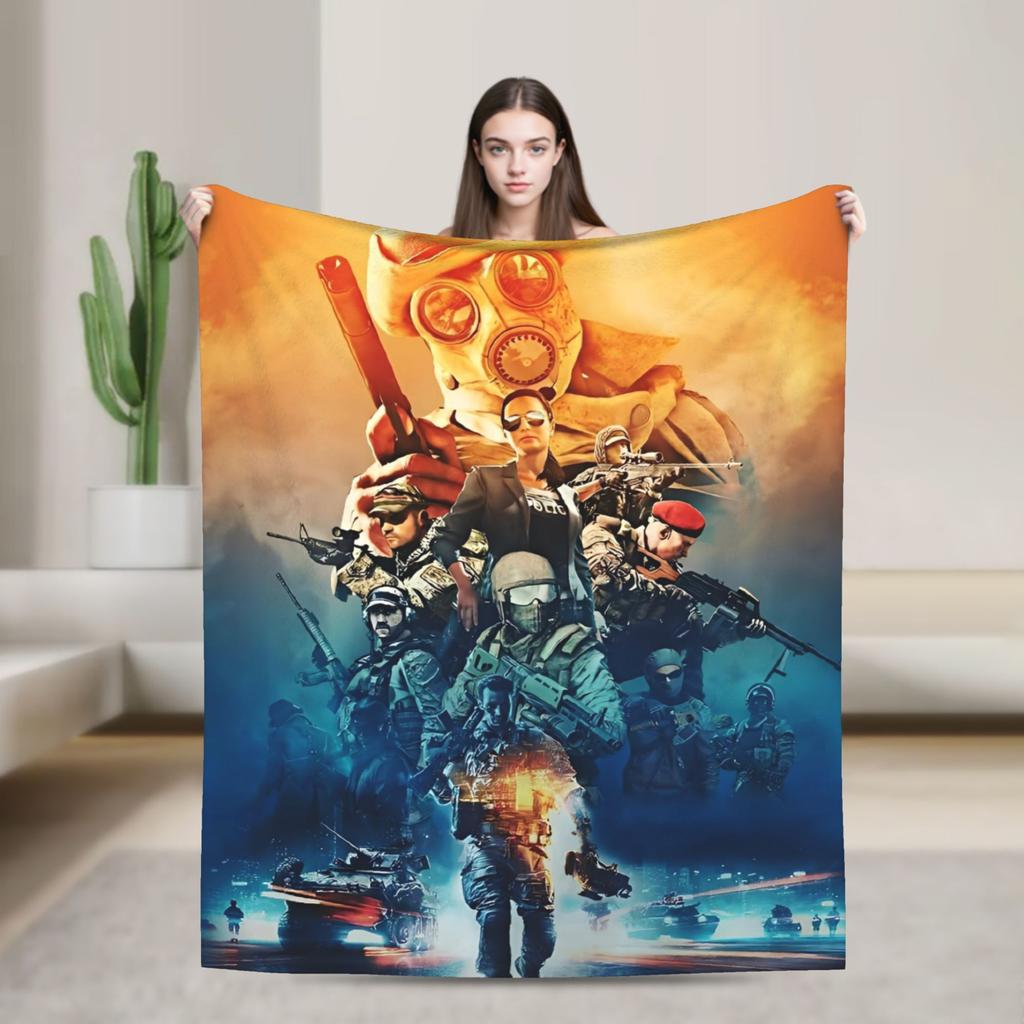 Battlefield 2042 Game Flannel Blankets Soft Warm Throw Blanket for Couch Bed Travel Print Bedspread Sofa Bed Cover