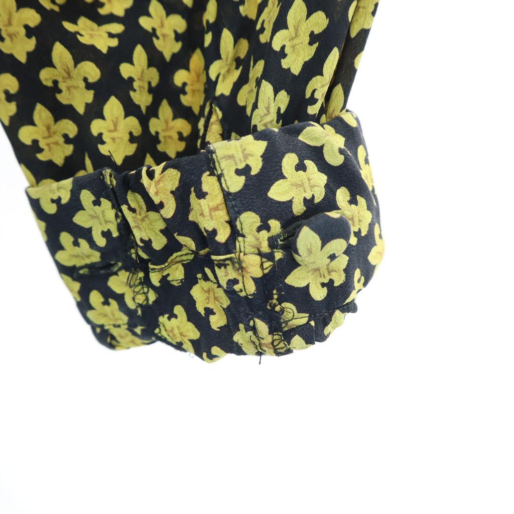 Salvatore Ferragamo Italian Silk Overall Handle Long Sleeve Shirt 44 Women Used