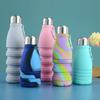 Water Bottle Creative Collapsible Silicone Cola Bottle Large Capacity Outdoor Fitness Portable Bottle