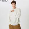 INCERUN Men Autumn Winter Long Sleeve Fleece Warm Tops Casual Furry Pullovers