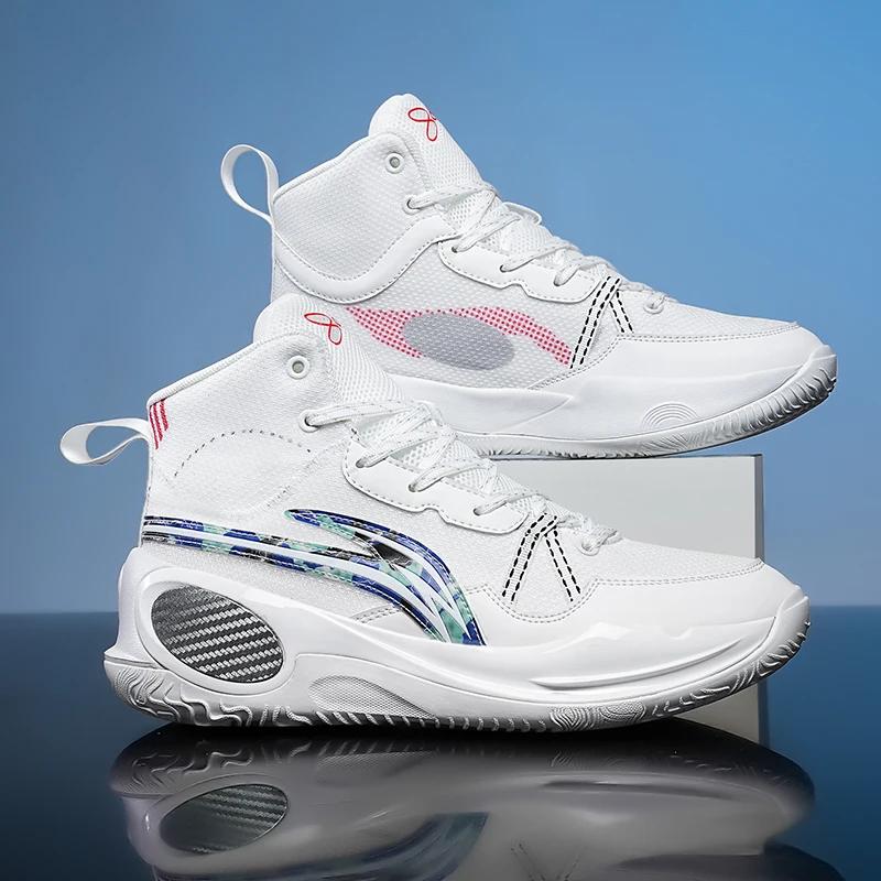 Модные мужские баскетбольные кроссовки, нескользящие, студенческие, оригинальные, мужские, спортивные, для улицы, дышащие кроссовки, тренировочные кроссовки для поля