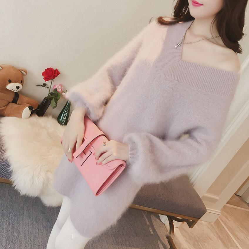 2019 новый женский свитер из грубой шерсти, теплый весенне-осенне-зимний повседневный пуловер с рукавами