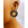 Exaggerated Round Alloy Hollow Earrings with Personalized Carving Patterns Earrings for Women