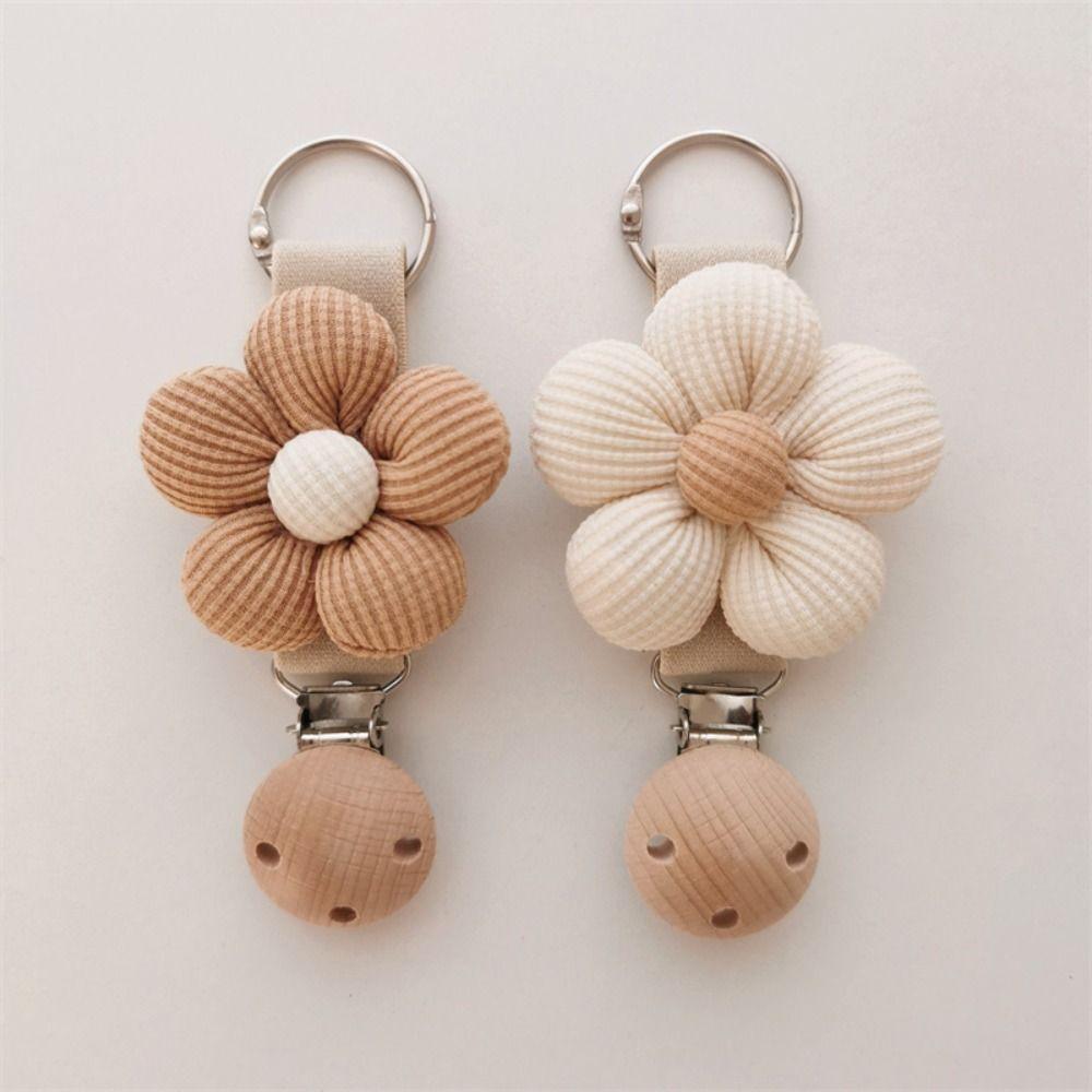 Wood Clip Travel Hat Holder Anti-lost Cotton Flower Hat Clip Detachable Men