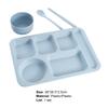 1 Set Individual Grid Stackable Food Plate Plastic Practical Food-grade Food Tray