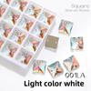 LIUHUO Bulk Package Sewing Gemstones 22mm16mm14mm12mm Square Crystal AB Glass Flat Colorful Back Sew on Rhinestone for Clothing