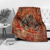 Red Dragon Phoenix Embroidered Fleece Blanket Throw Soft Warm Bed Sofa Decorative Cushion Cover Gift