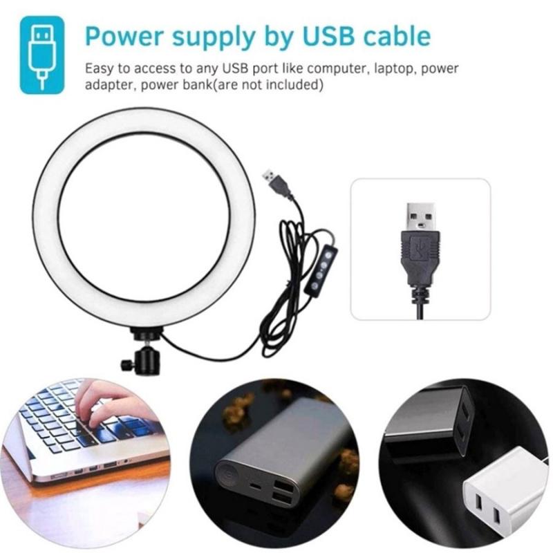 1Pc Gift Women Led Light Ring 6Inch Aluminum Pc For Selfie Take Photo Fill Light