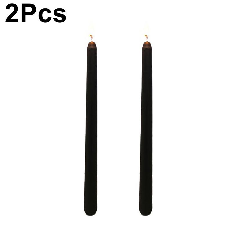 2Pcs Tomb Decoration Long Candle Halloween Candles Smokeless Candles Halloween Decoration Burning Bloody Candle Paraffin Wax