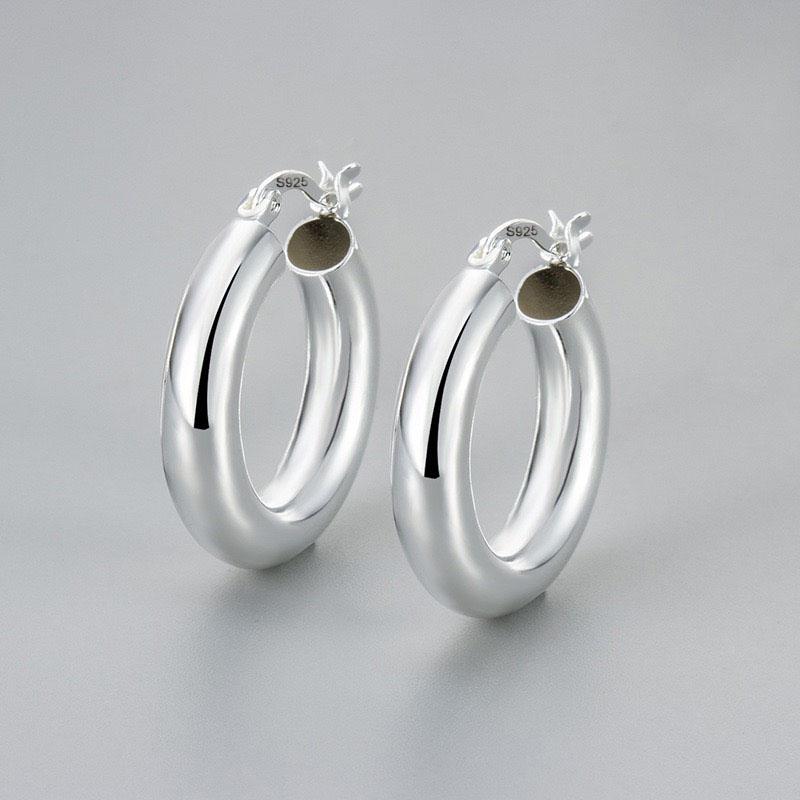 925 Sterling Silver Earrings For Women Trendy Gold Color Geometric Earring Jewelry Prevent Allergy Party Accessories Gift