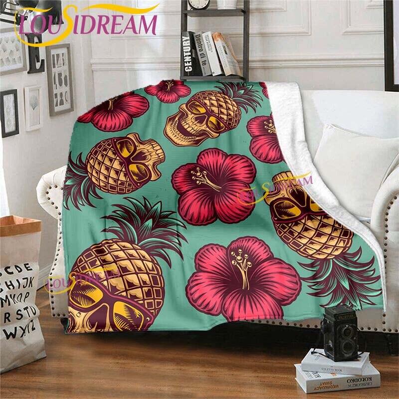 Одеяло с цветами и черепом, диван, пододеяльник, дорожное постельное белье, одеяло, фланелевое одеяло, покрывало на кровать