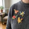 Chinese Style Hummingbird Flower Enamel Pin Colorful Luxury Bird Badges  Backpack Clothes