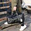 PU Leather Travel Bag Dry Wet Separate Large Capacity Black Men Women Crossbody Bag Exercise Yoga Business Fashion Handbags