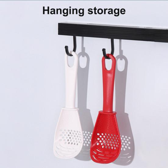 Совок для пресса для чеснока, многофункциональная термостойкая полипропиленовая пластиковая легкая шумовка, кухонная лопатка с прорезями