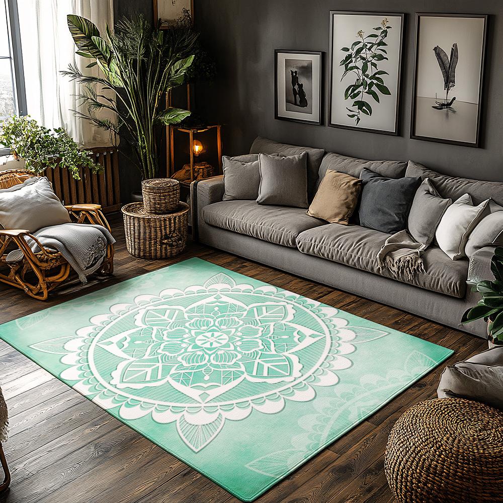 Boho Area Rug Vintage Persian Carpet Non Slip Floor Mat Home Decor Living Room Bedroom Runner Rugs Modern Abstract Pattern Rug