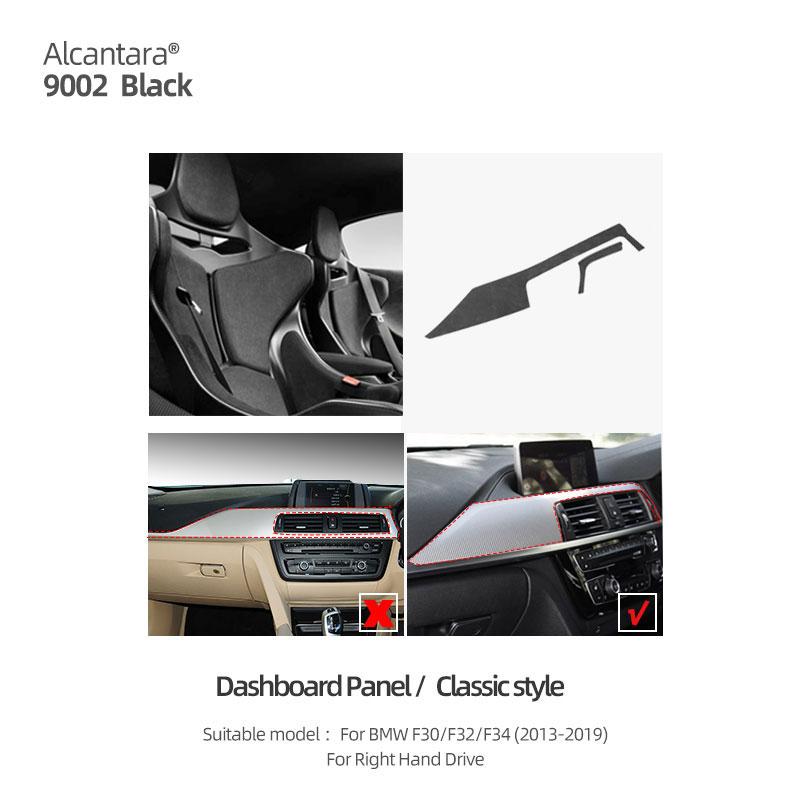 Made of Alcantara For BMW F30 F32 F33 F34 3 4 Series Dashboard Instrument Panel Trim Cover Sticker Car Interior Accessories