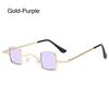 Metal Frame Small Square Sunglasses Candy Color Mini Sunglasses Punk Sun Glasses  for Women & Men