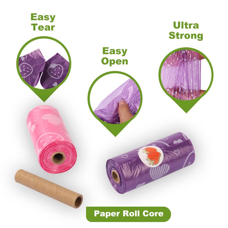 Ароматизированные разлагаемые пакеты для сбора отходов домашних животных с диспенсером для использования на улице