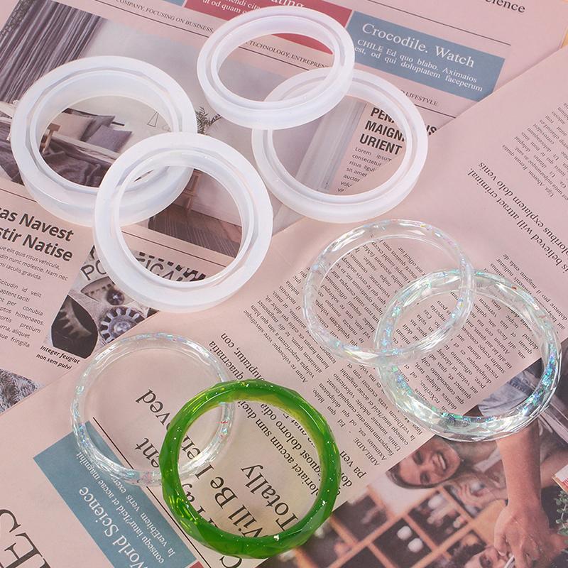 1 шт. силиконовая форма для браслета, круглая силиконовая форма для изготовления ювелирных изделий своими руками, смола с сухоцветами, модель ромба для браслета, инструменты для литья