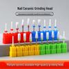 High-Temperature Resistant Ceramic Nail Grinding Head for Shaping, Cuticle Removal, Gel Polish Removal, and Nail Drill Use.