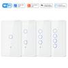 CE/FCC ETL US 1 2 3 4 Gang Glass Tuya Wifi Controlled Smart Light Wall Switch Touch Switch Work With Alexa and Google Home