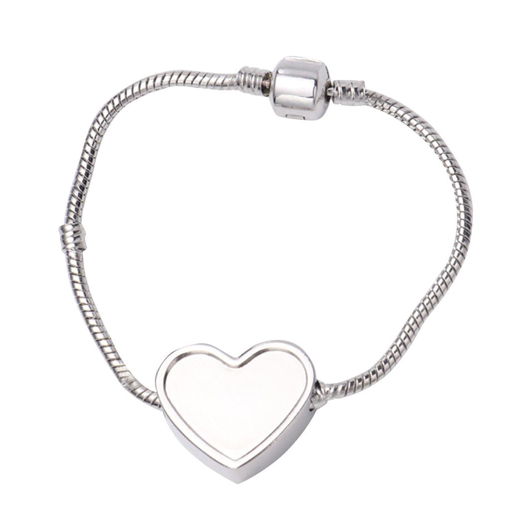 DIY Printing, Heat Transfer Printing, Metal Heart Bracelet, Retro Bracelet Accessories