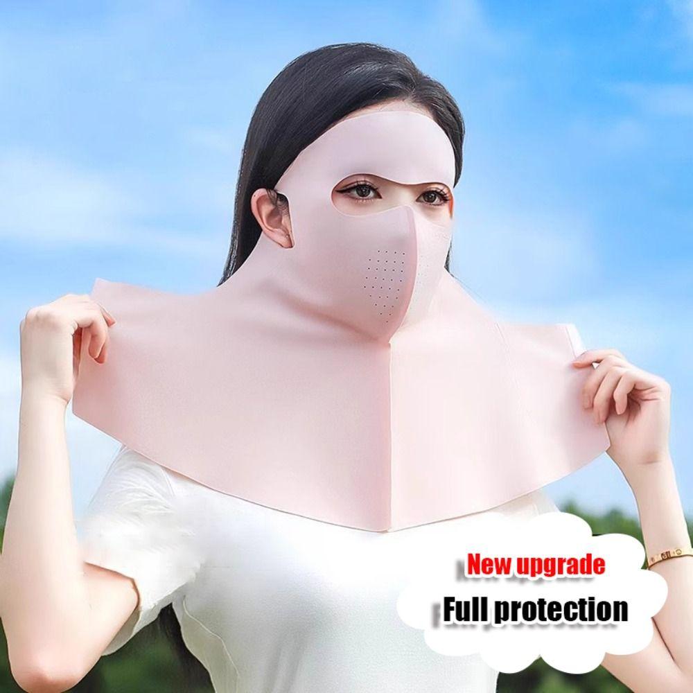 Full Face Sun Protection Mask UPF50+ Sunshade Face Mask Fashion Anti-UV Neck Scarf Summer
