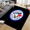 Toronto Blue Jays Flannel Pattern Square Carpet,Area Rug,Carpet Rug for Living Room Bedroom Sofa Playroom Decor,Non-slip Floor Mat